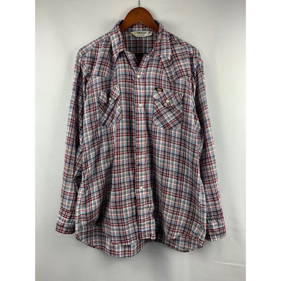 Key Imperial Mens Plaid Button-Up Shirt Size L - Picture 1 of 9